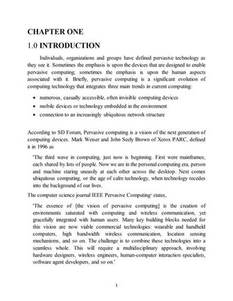 Pervasive computing write up