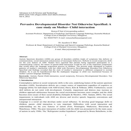 A Qualitative Case Study On A Bilingual Child With Autism Spectrum ...