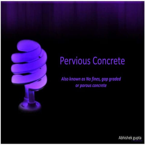 Pervious concrete
