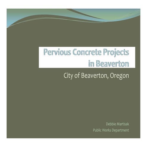 Pervious Concrete Projects in Beaverton