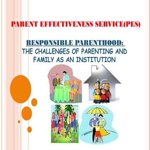 PES Responsible Parenting lecture to parents