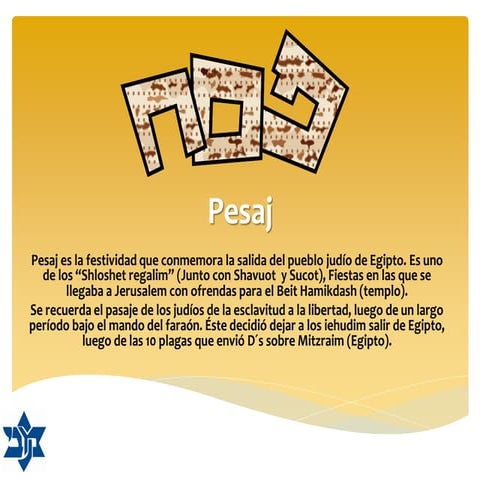 Pesaj - Relato, valores y costumbres