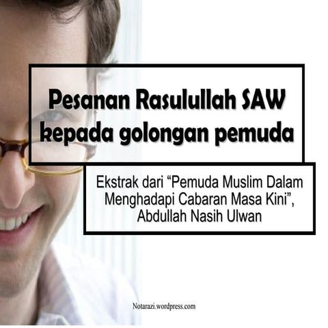 Pesanan Rasulullah Untuk Pemuda