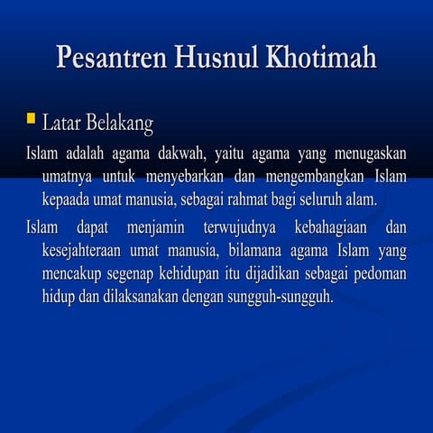 Pesantren Husnul Khotimah