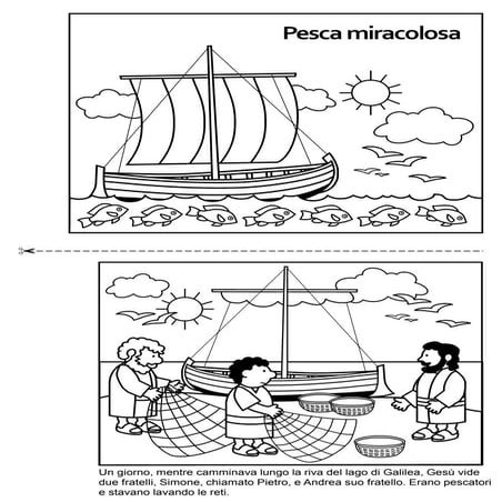 Pesca miracolosa - Libro da colorare