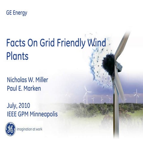Facts on Grid Friendly Wind Plants