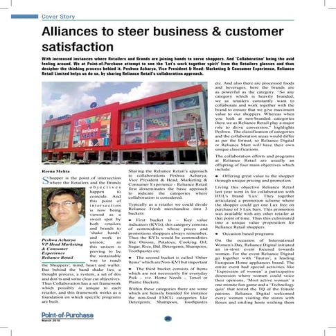 Brand - Retailer Alliances  and Collaboration  