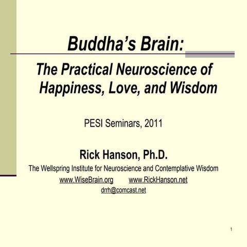 Buddha's Brain: The Practical Neuroscience of Happiness, Love and Wisdom - Ri...