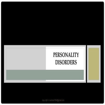 Personality disorders
