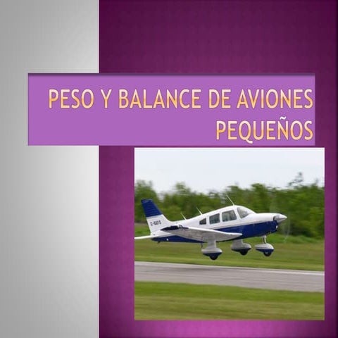 Peso y balance de aviones pequeños