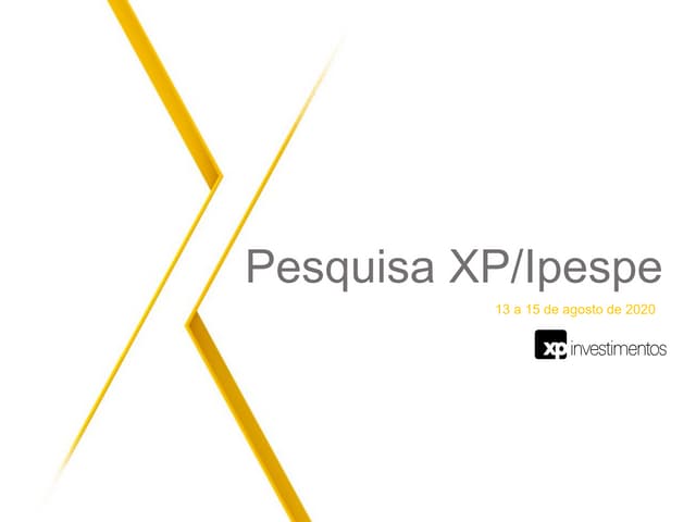 Pesquisa XP/Ipespe sobre aprovação de Jair Bolsonaro 