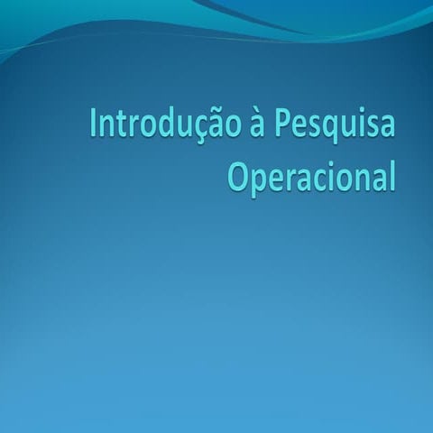 Pesquisa operacional