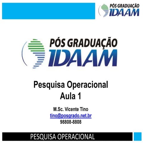 Pesquisa Operacional