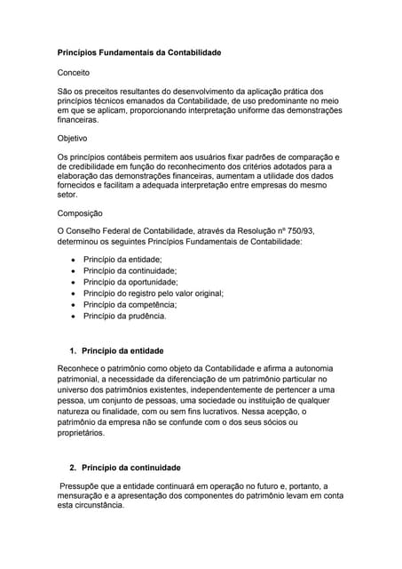 1.b Princípios Fundamentais de Contabilidade | PPT