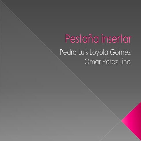 Pestaña insertar