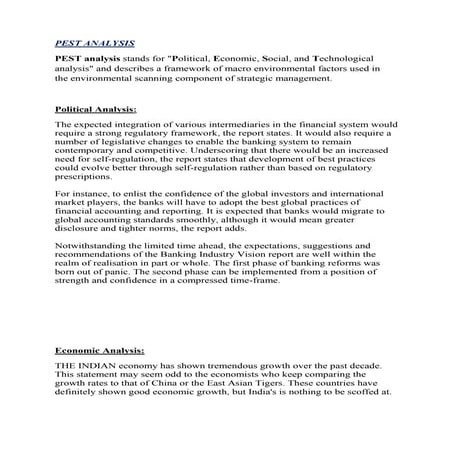 Pest analysis of indusind bank