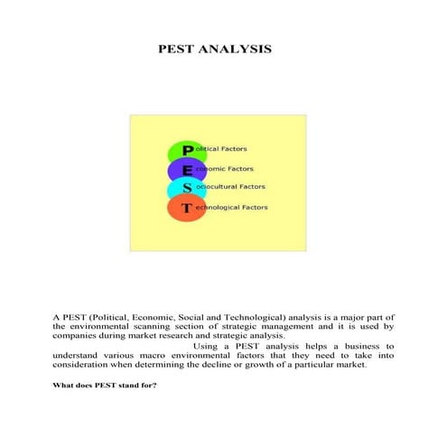 Pest analysis of textile industry