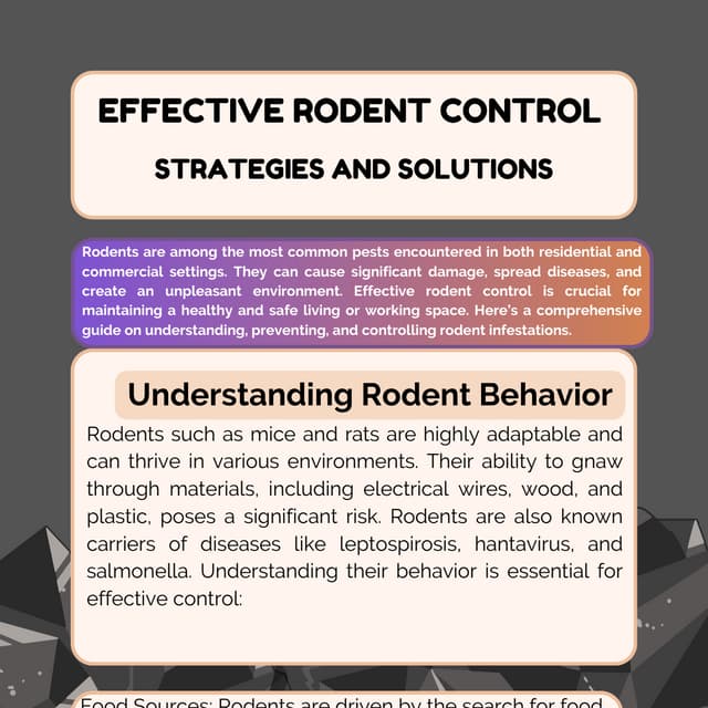 Effective Rodent Control - Strategies and Solutions | PDF