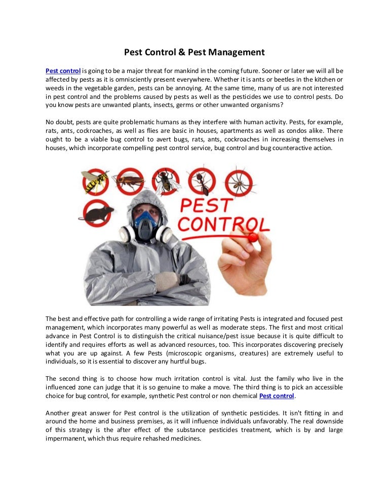 Pest Control & Pest Management