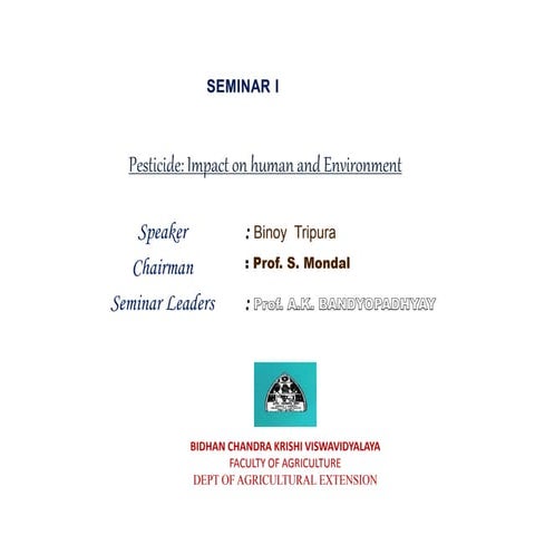 Pesticide impact on human and environment