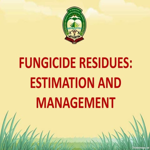 Pesticide residue