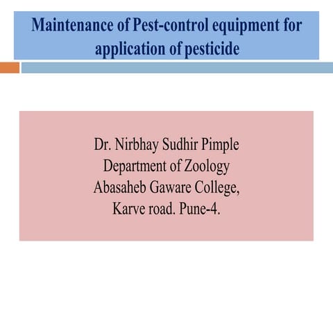 Pesticides spray equipment 