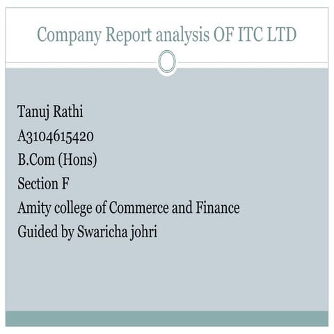Pestle analysis, BCG matrix, And Porter's five forces analysis of ITD LTD.