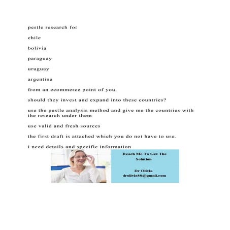 pestle research for chile bolivia paraguay uruguay .docx