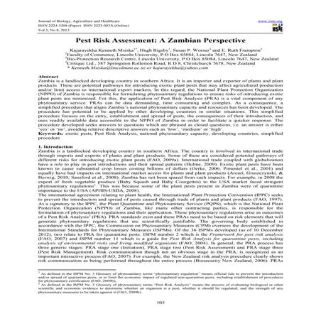 Pest risk analysis | PPTX