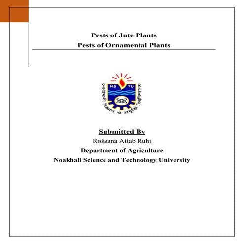 Pests of jute and ornamental plants