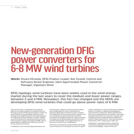 White paper - Ingeteam's new-generation power converters for 6-8 MW ...