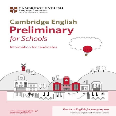 Preliminary for Schools information for candidates 2013