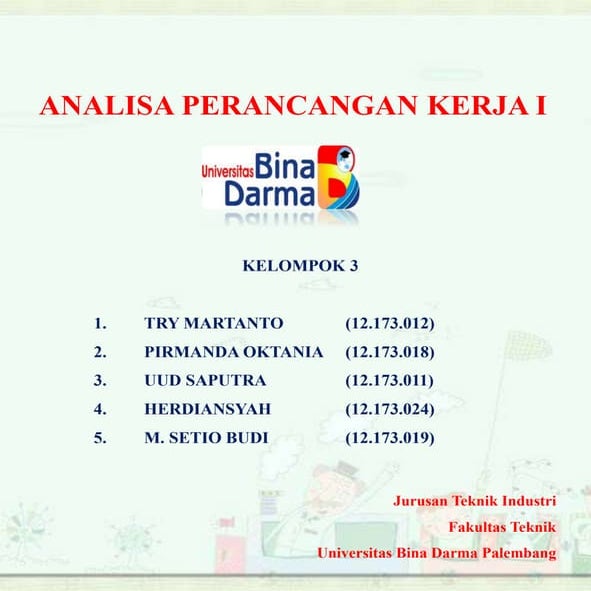 PETA - PETA KERJA (Industrial Engineering)