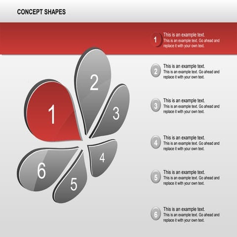 Petal Concept Shapes for PowerPoint by PoweredTemplate.com