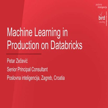 [DSC Europe 23] Petar Zecevic - ML in Production on Databricks