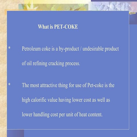 Pet coke in cement clinker