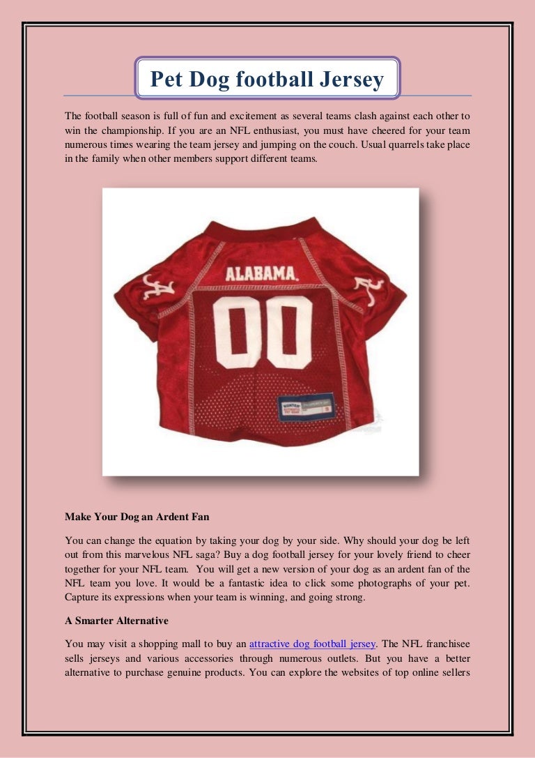 Pet dog football jersey