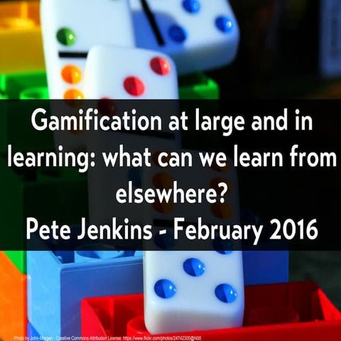 Gamification at large and in learning