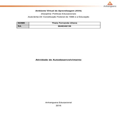 Pe template autodesenvolvimento_políticas educacionais