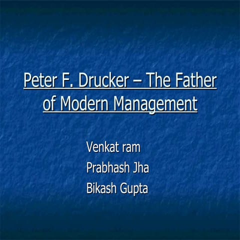 Peter Drucker  Real Guru