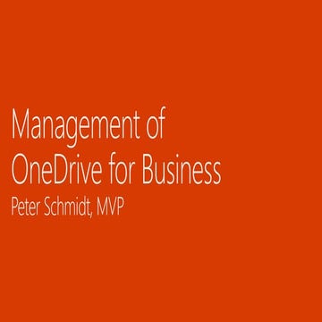 Managing OneDrive for Business