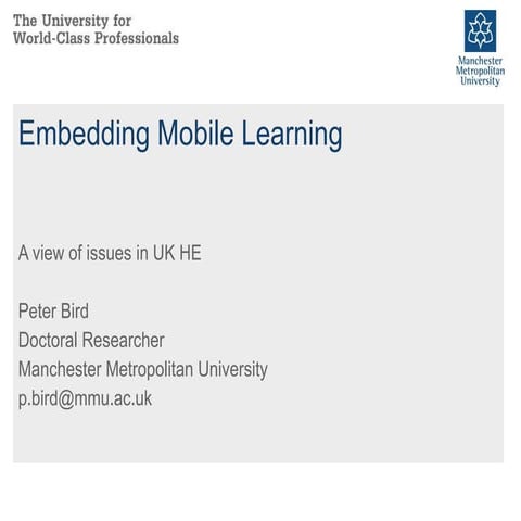 Embedding Mobile Learning