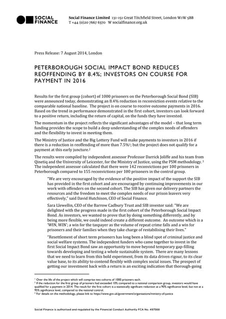 Peterborough Social Impact Bond Red...