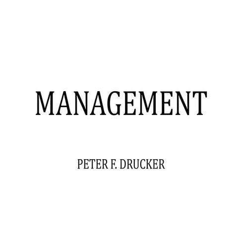 Peter drucker management