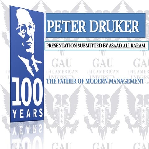 Presentation on Peter Drucker 