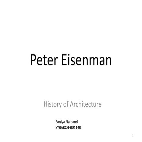 Peter eisenman  