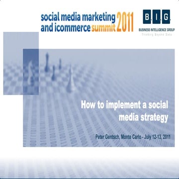 Peter Gentsch How to implement a Social Media Strategy