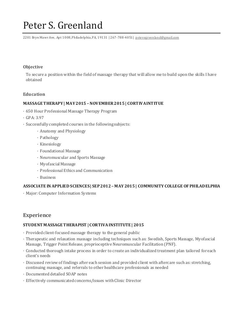 Massage Resume resume templates lead massage therapist Peter Greenland Resume Massage Massage Resume massage therapist resume samples Peter Greenland Resume Massage