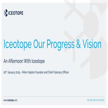 Iceotope PetaGen Product Launch Presentation 