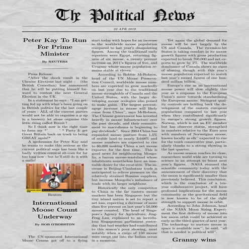 Peter Kay newspaper article